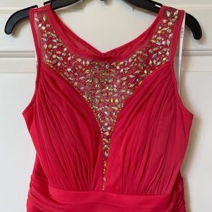 Prom/formal dress. Hot pink with mesh and sparkles